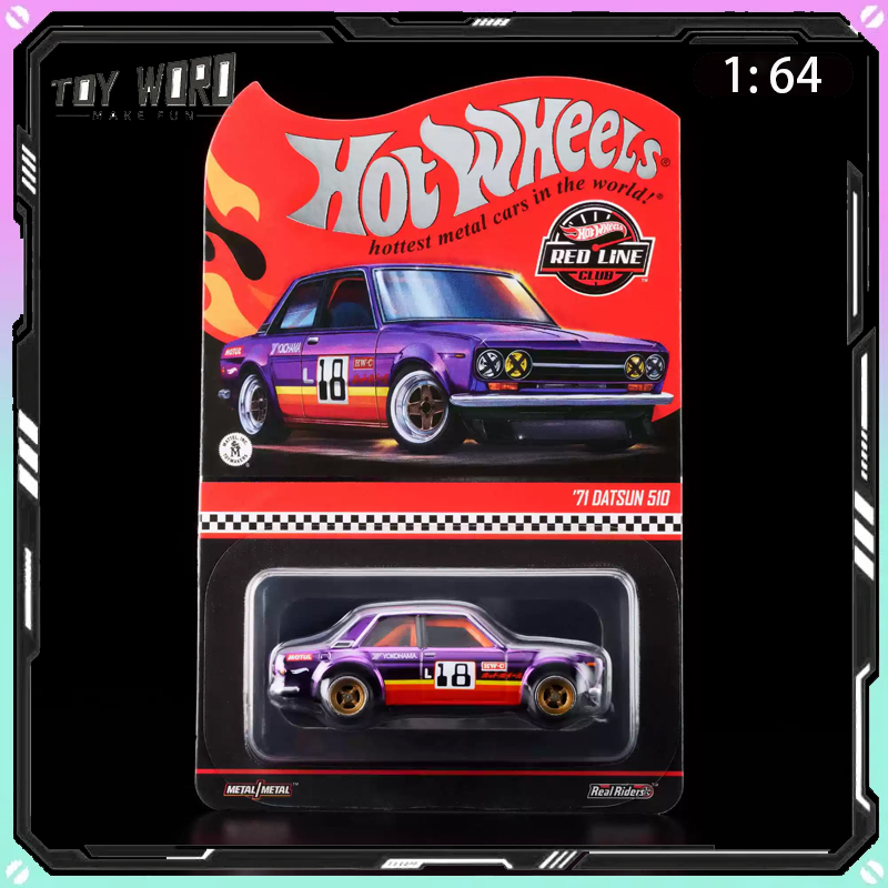 Vintage Collectible Hot Wheels - オリジナルホットウィール RLC 1:64 パープルダットサン 510 ダイキャストカー