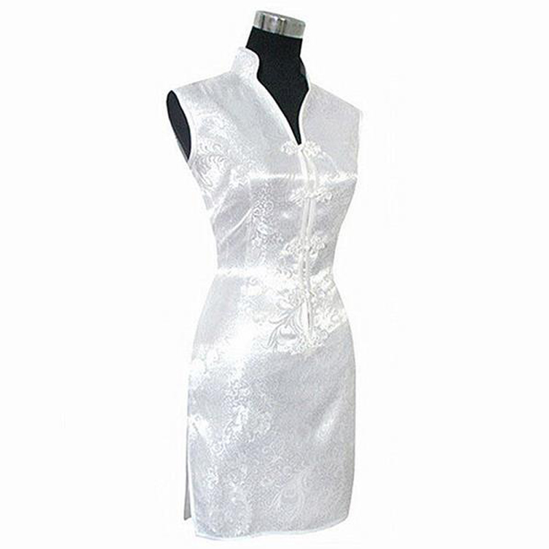 Vintage Collectible Buttons - 女性のためのファッショナブルな白い中国のドレス,レーヨン,qipao,チャイナドレス,ヴィンテージ,ボタンと花,トーテム,サイズs,m,l,xl,xxl,xxxl,wc172