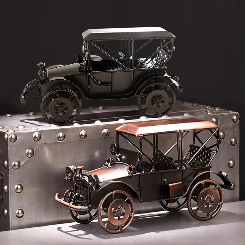 Vintage Collectibles Toys - ヨーロッパスタイルのヴィンテージ合金古い車の模型装飾品クリエイティブ手作りミニチュア車両コレクションギフトおもちゃテーブル装飾