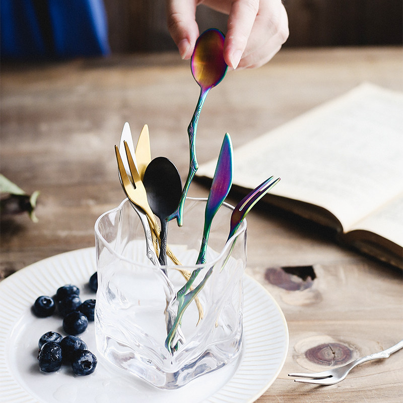 日本のクリエイティブなヴィンテージ枝型ステンレス鋼フルーツフ - Vintage Collectible Spoons のレビューと価格