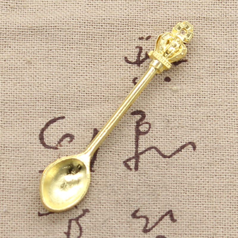 8 個チャームキッチンスプーンクラウン 57x9mm アンテ - Vintage Collectible Spoons のレビューと価格