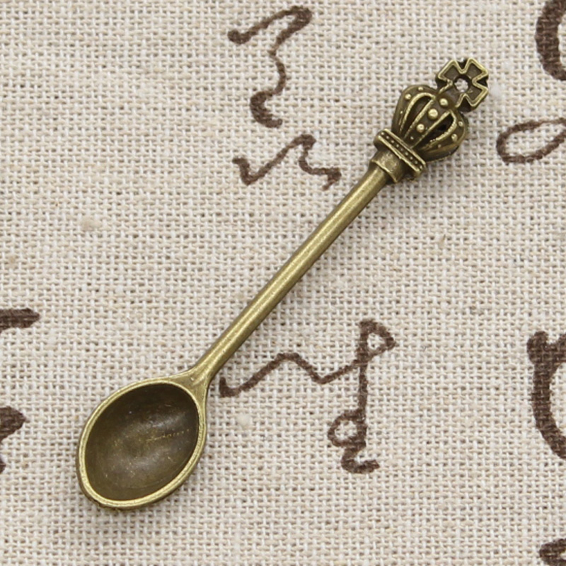 8 個チャームキッチンスプーンクラウン 57x9mm アンテ - Vintage Collectible Spoons のレビューと価格
