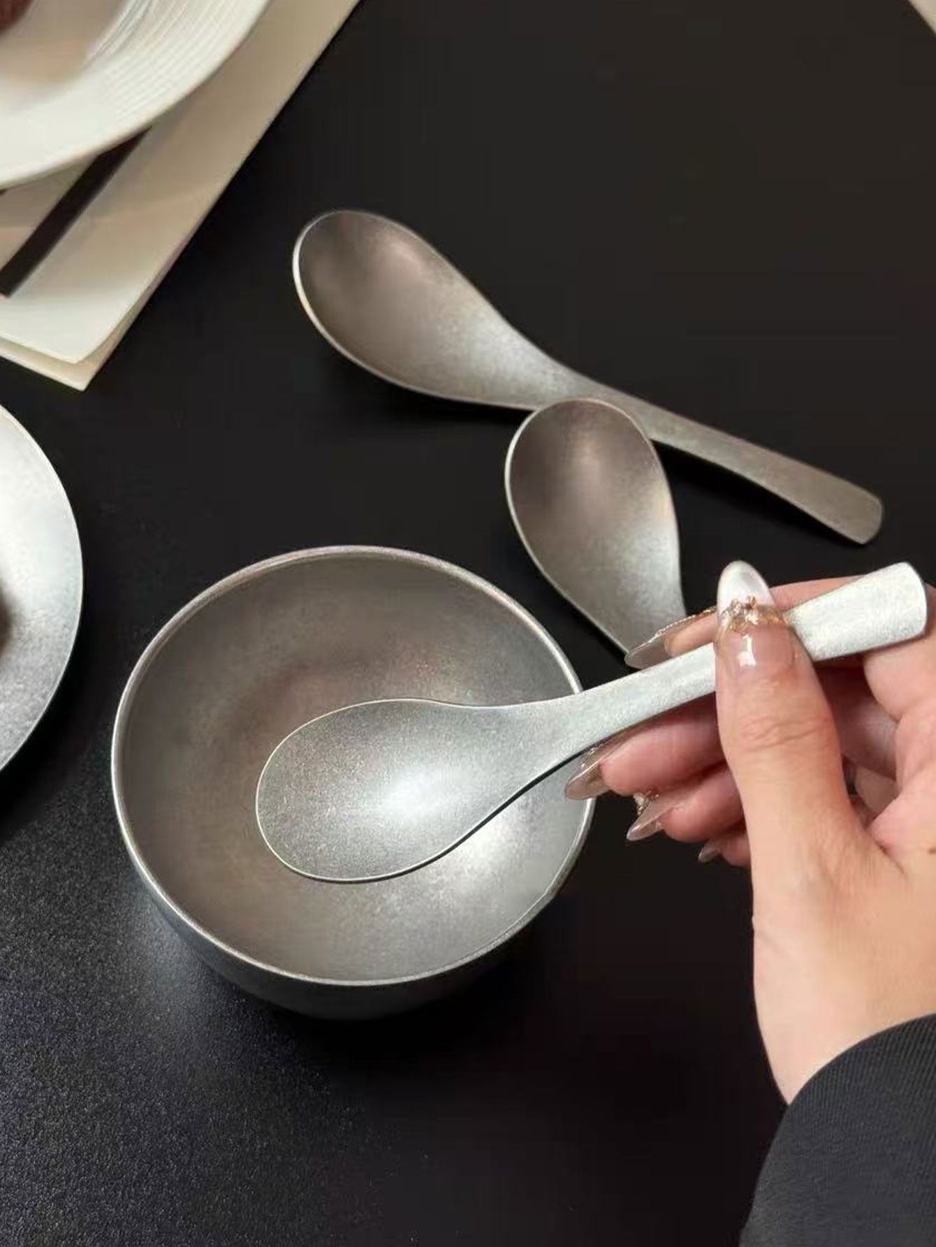 ヴィンテージ風ダメージ加工スプーンセット、304ステンレスス - Vintage Collectible Spoons のレビューと価格