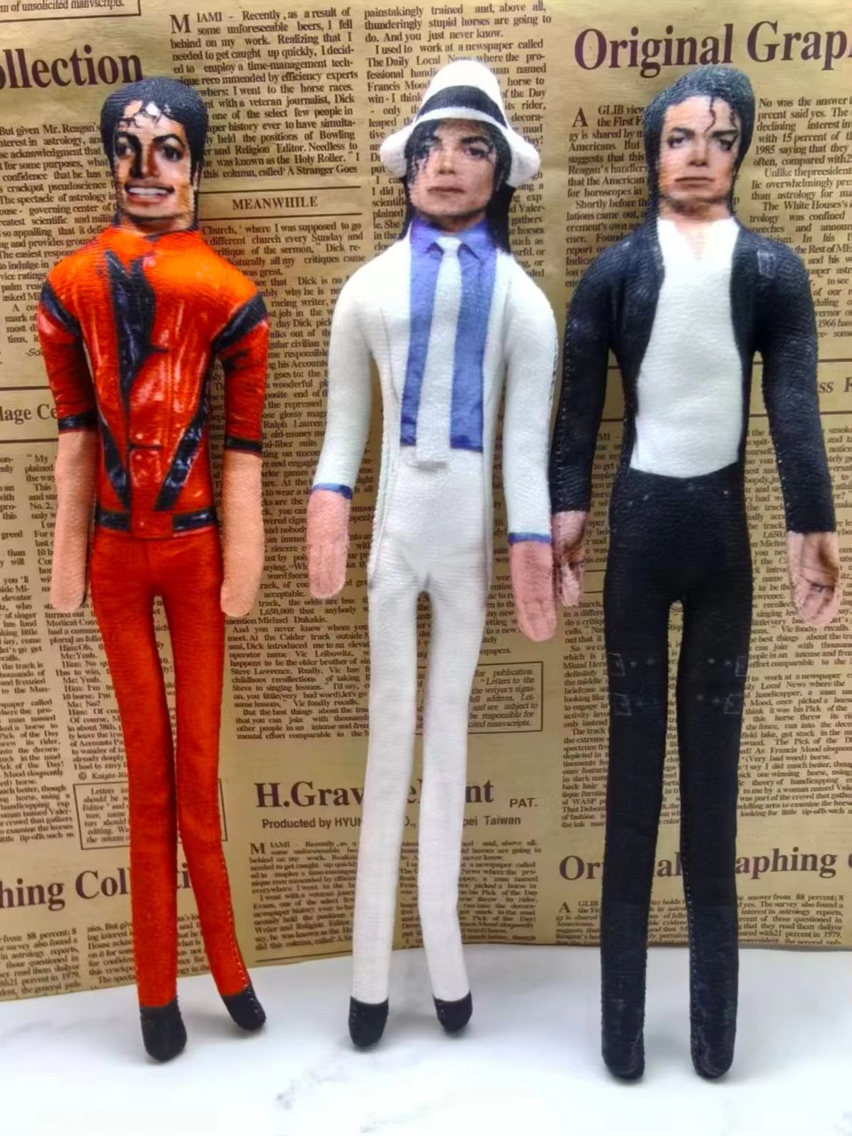 ヴィンテージMJマイケル・ジャクソンコスプレ小道具人形曲げら - Vintage Collectible And Vintage Dolls のレビューと価格
