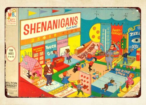 シェナニガンズ ボードゲーム 1964 メタルティンサイン  - Vintage And Collectible Stores のレビューと価格
