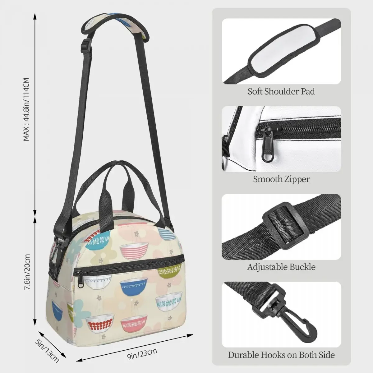 ヴィンテージパイレックスボウルコレクション女性用断熱ランチバ - Vintage Collectible Lunch Boxes のレビューと価格