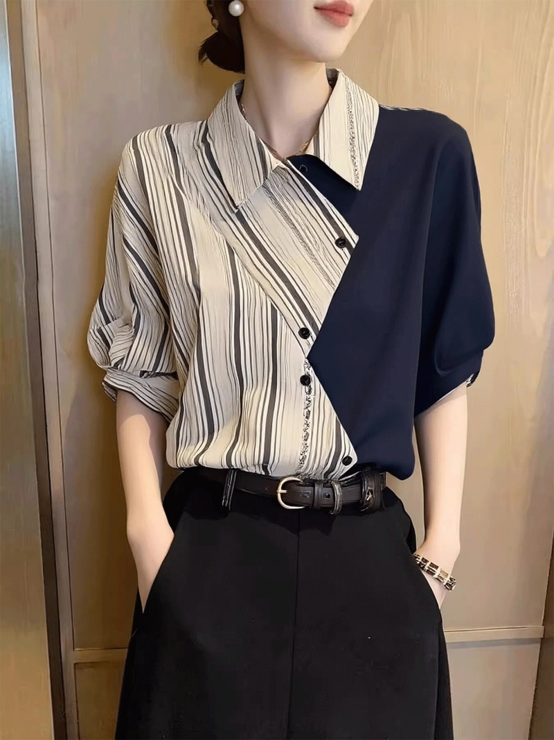 ヴィンテージ女性のブラウスパッチワーク韓国風シャツファッショ - Vintage Collectible Buttons のレビューと価格