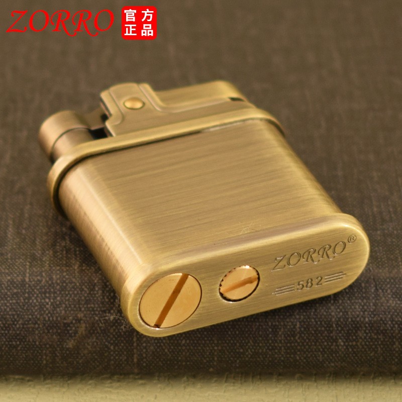 ZORRO 582 ブラッシュドブラス製燃料ライター、クリエ - Vintage Collectible Buttons のレビューと価格