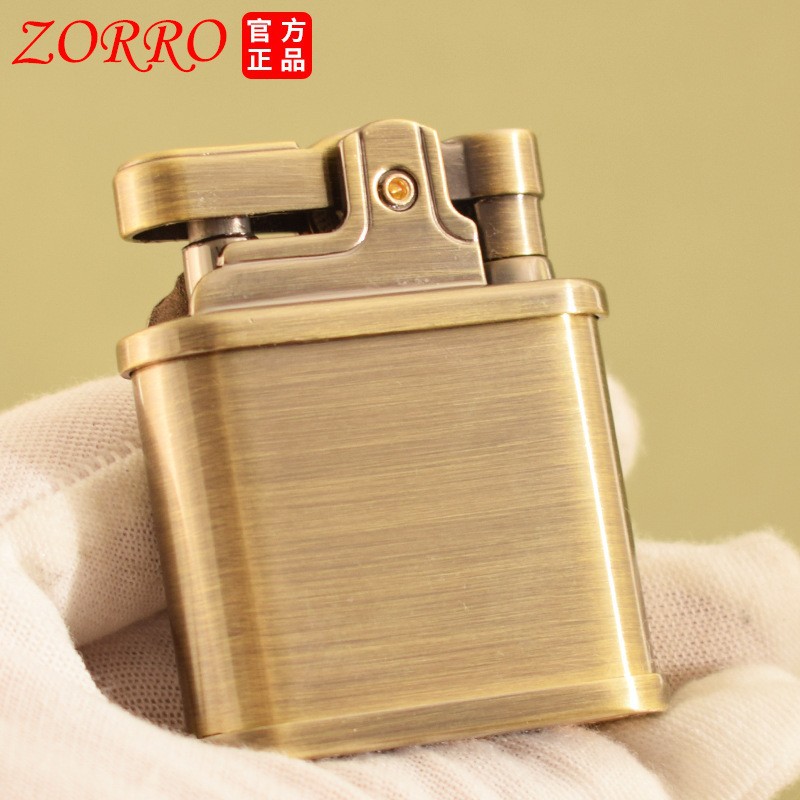 ZORRO 582 ブラッシュドブラス製燃料ライター、クリエ - Vintage Collectible Buttons のレビューと価格