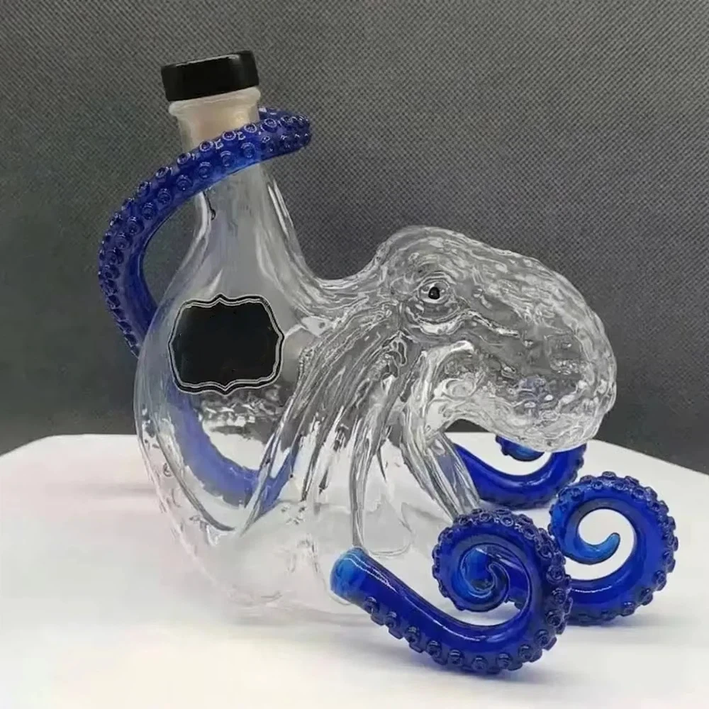 ヴィンテージクラーケンタコ型ウイスキーデカンターガラスボトル - Vintage Collectible Glassware のレビューと価格