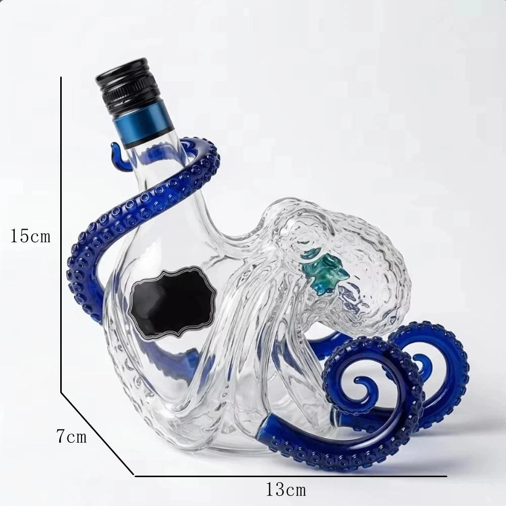ヴィンテージクラーケンタコ型ウイスキーデカンターガラスボトル - Vintage Collectible Glassware のレビューと価格