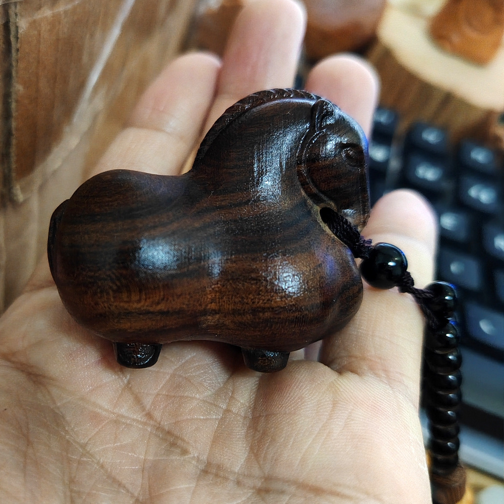 唐様式の木製馬の置物、中国の干支の馬の彫刻、卓上装飾品、男性 - Vintage Collectible Classics のレビューと価格