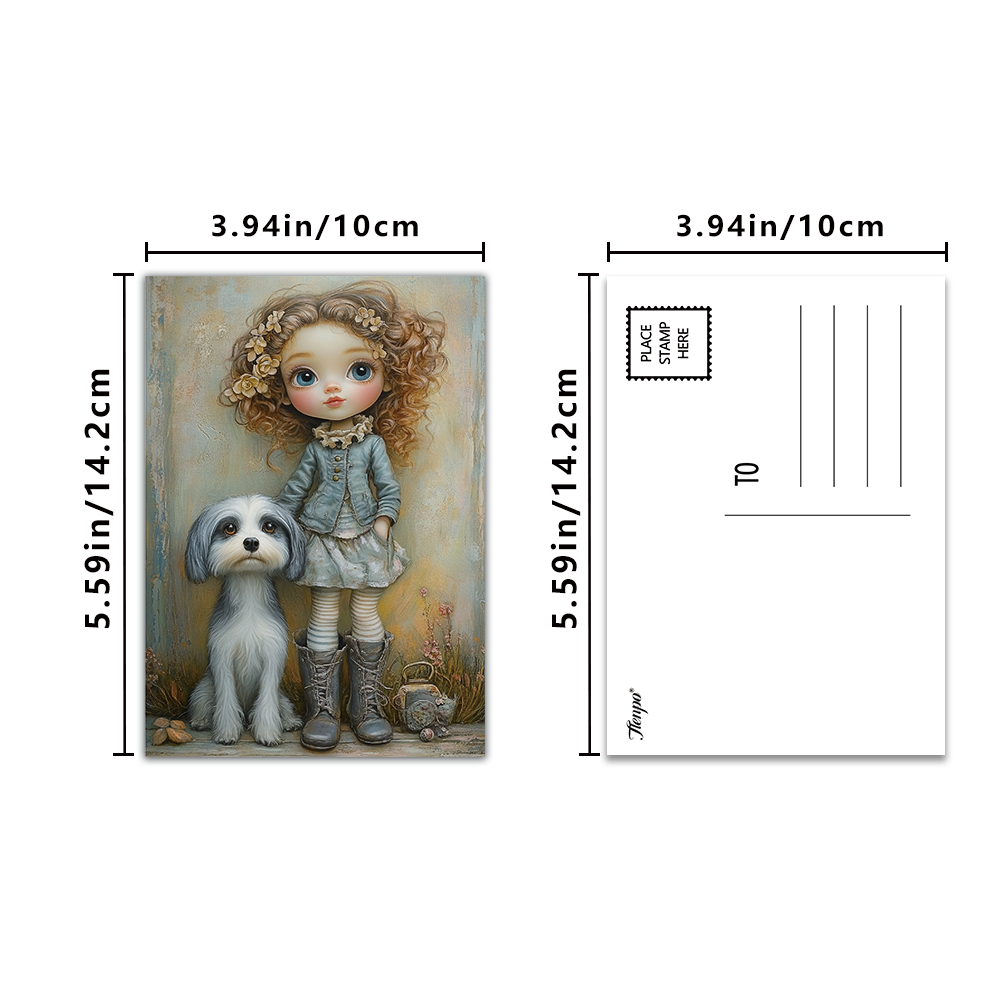 32枚のヴィンテージかわいい人形ポストカード、人形とペットの - Vintage Collectible And Vintage Dolls のレビューと価格